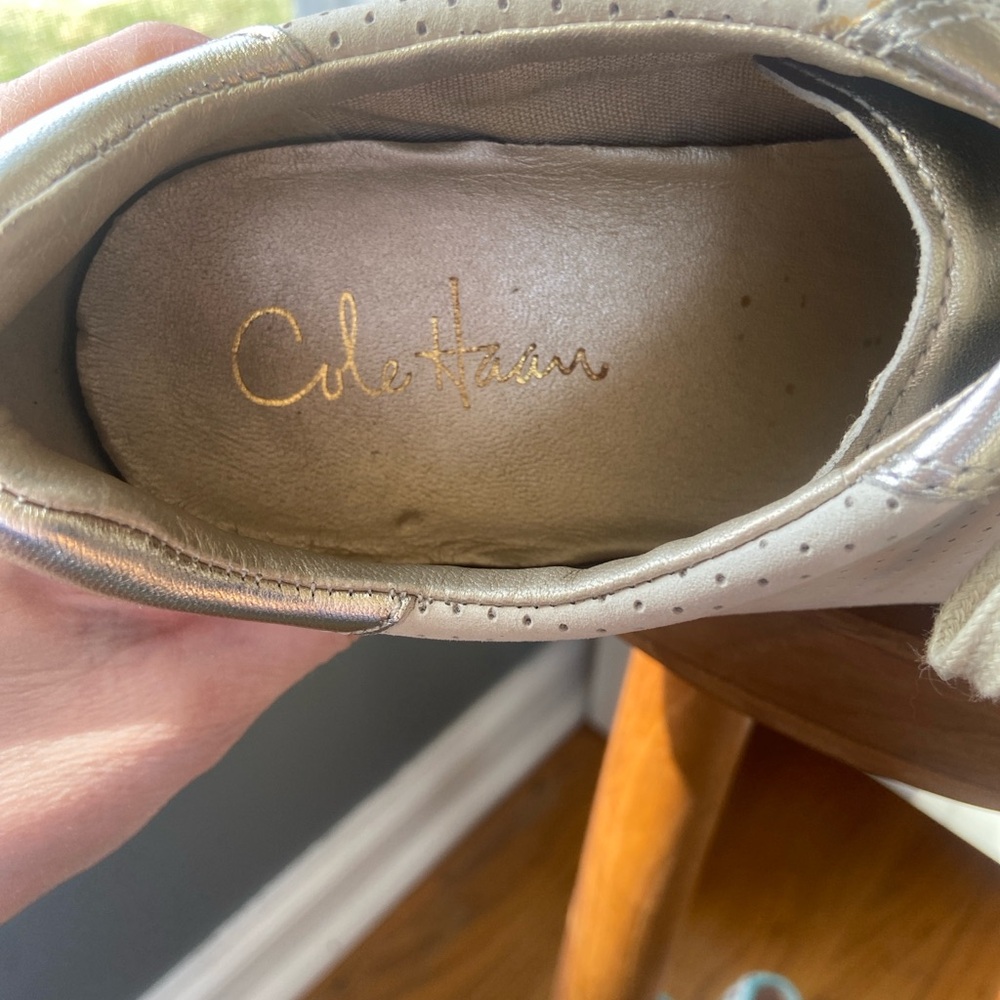 Cole Haan/Nike Air Metallic Gold Sneaker - Picture 3 of 8